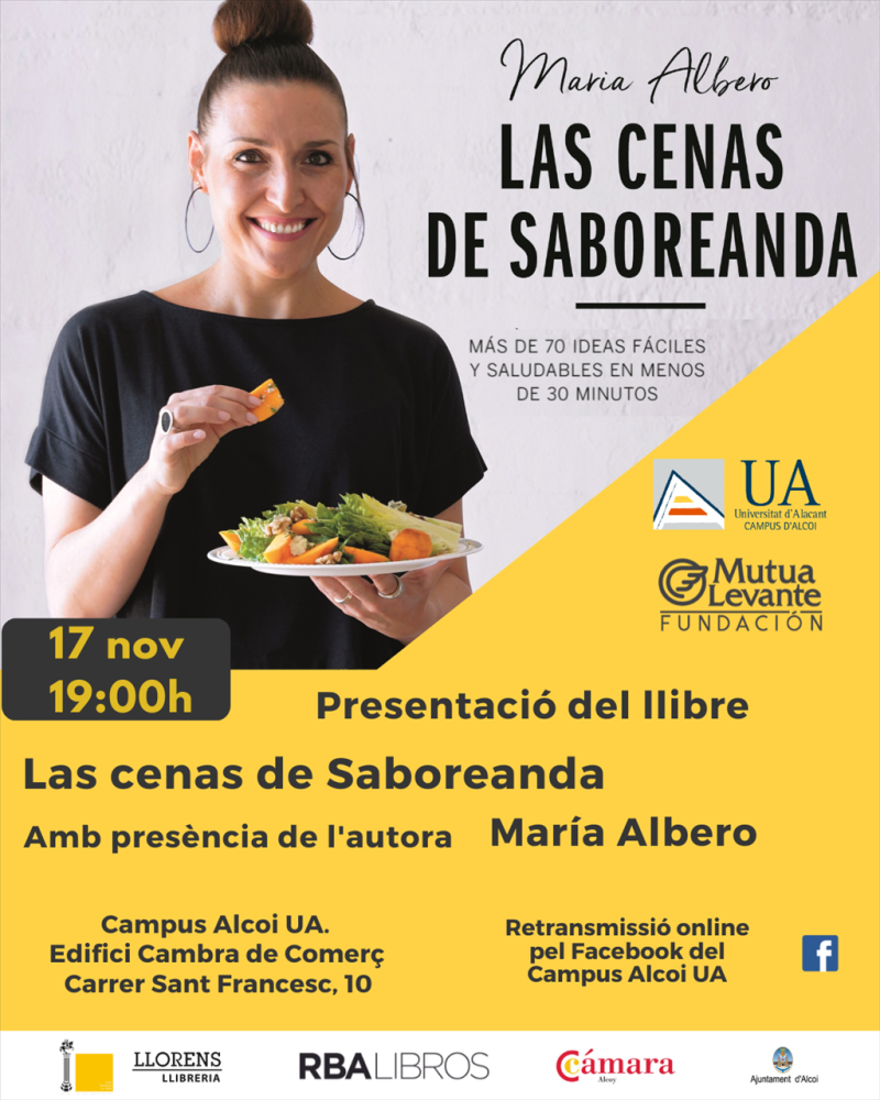 Presentación del libro LAS CENAS DE SABOREANDA
